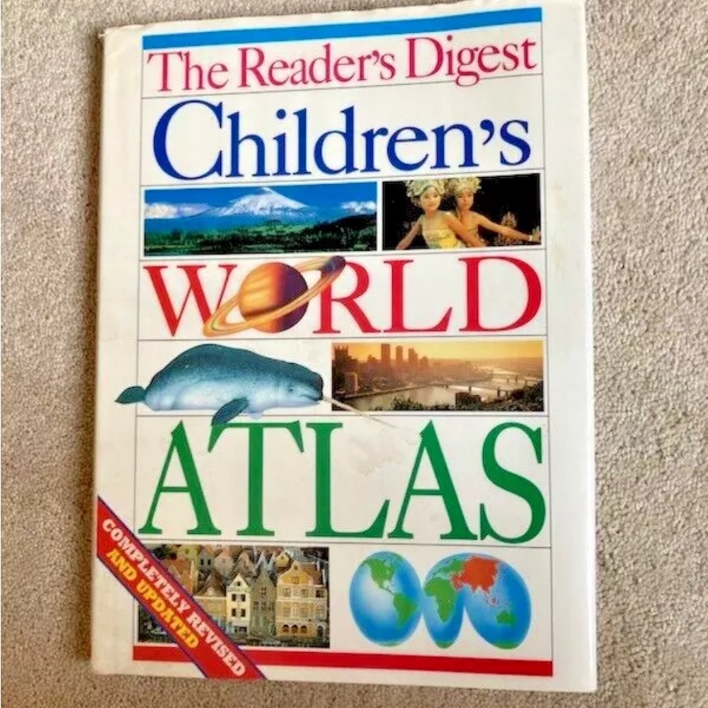 5/20🔴 Vintage Book The Reader's Digest Children' World Atlas Hardcover 1995 New